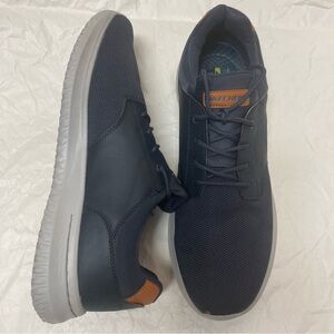 Skechers Navy Blue Classic Fit Air-Cooled Memory Foam‎ Gogamat Arch Sz 13
